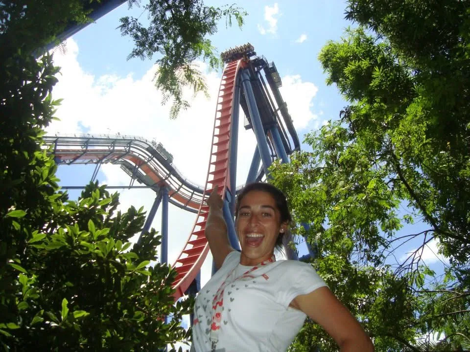 Agustina durante una experiencia de viaje